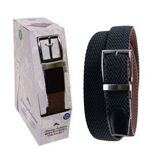 Tommy Bahama Black and Brown Stretch Belt